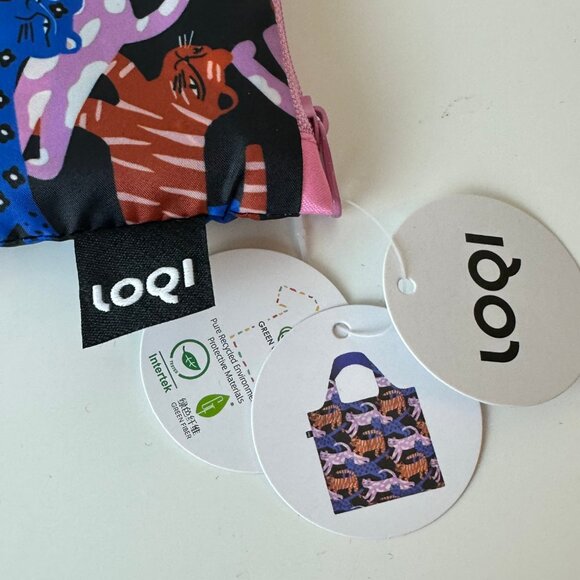 LOQI GLITTER POWER Cats Recycled Bag - Picture 4 of 4